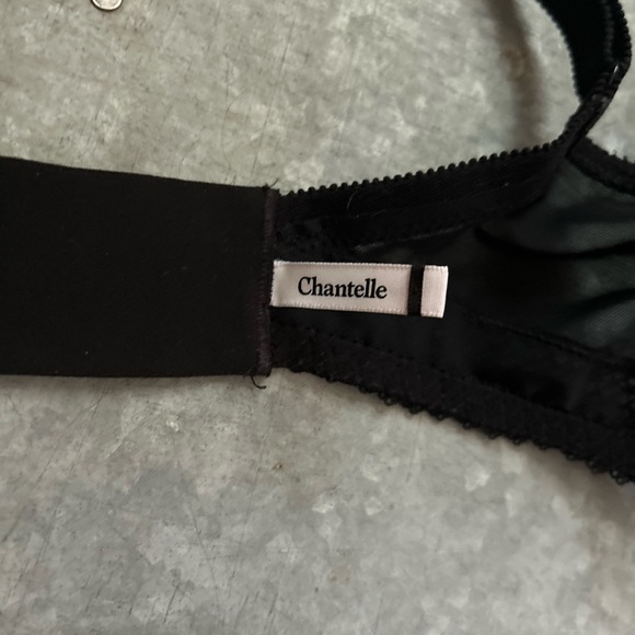 Chantelle Festivité Lace Plunge Bra in Black 32DDDD - Picture 6 of 7